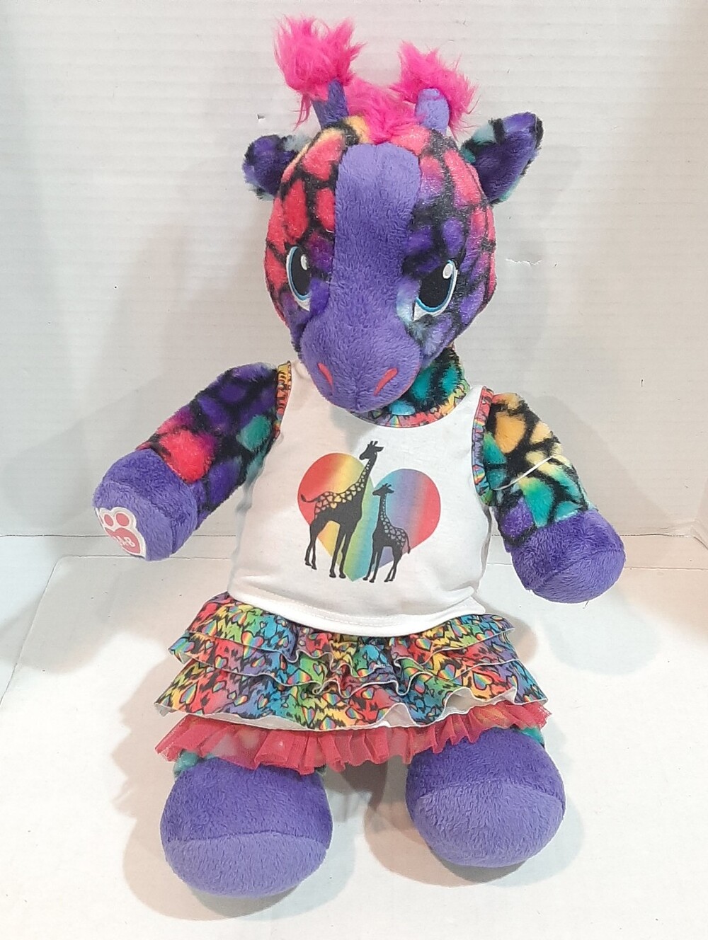 🐠Retired Build-A-Bear Workshop Wild Style Rainbow Giraffe plush